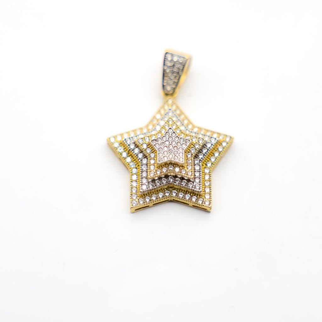 14K Zirconia Star Pendant - Ashely Jewelry 2