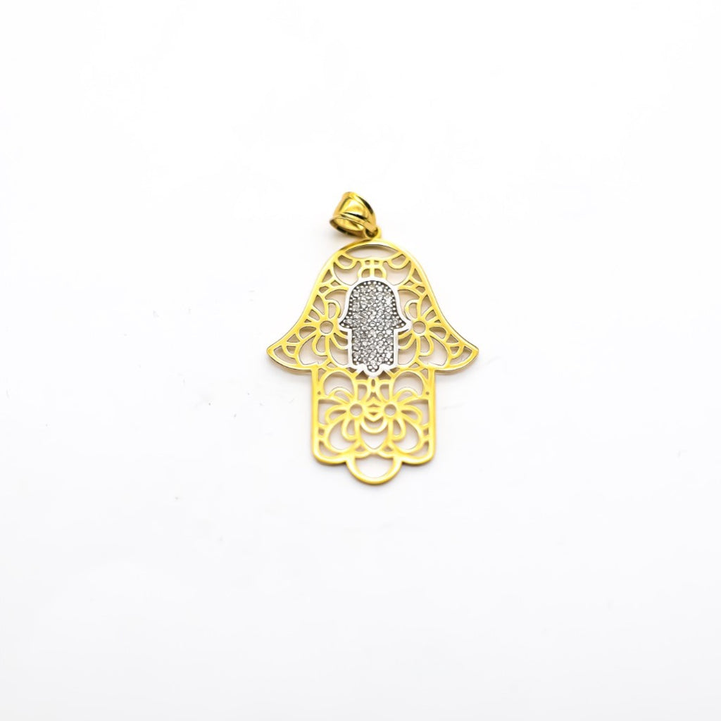 14K Hamsa Hand Pendant - Ashely Jewelry 2