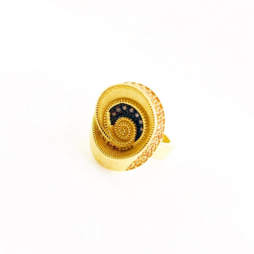 14K Gold Women Swirl Ring - Ashely Jewelry 2