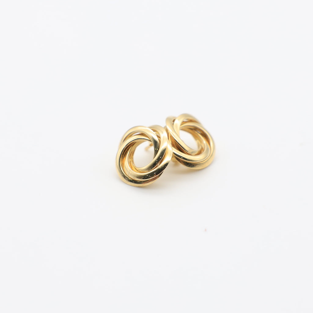 14K Knotted Stud Women Earrings - Ashely Jewelry 2