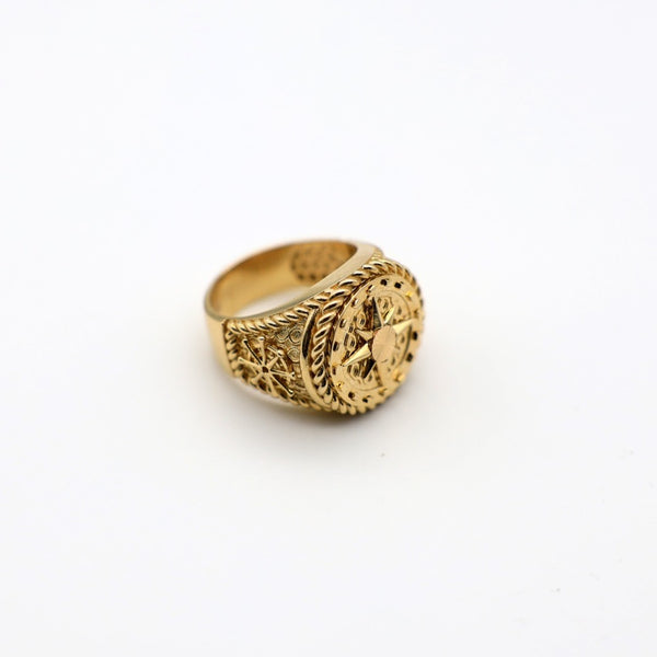 14K Men Compass Ring - Ashely Jewelry 2