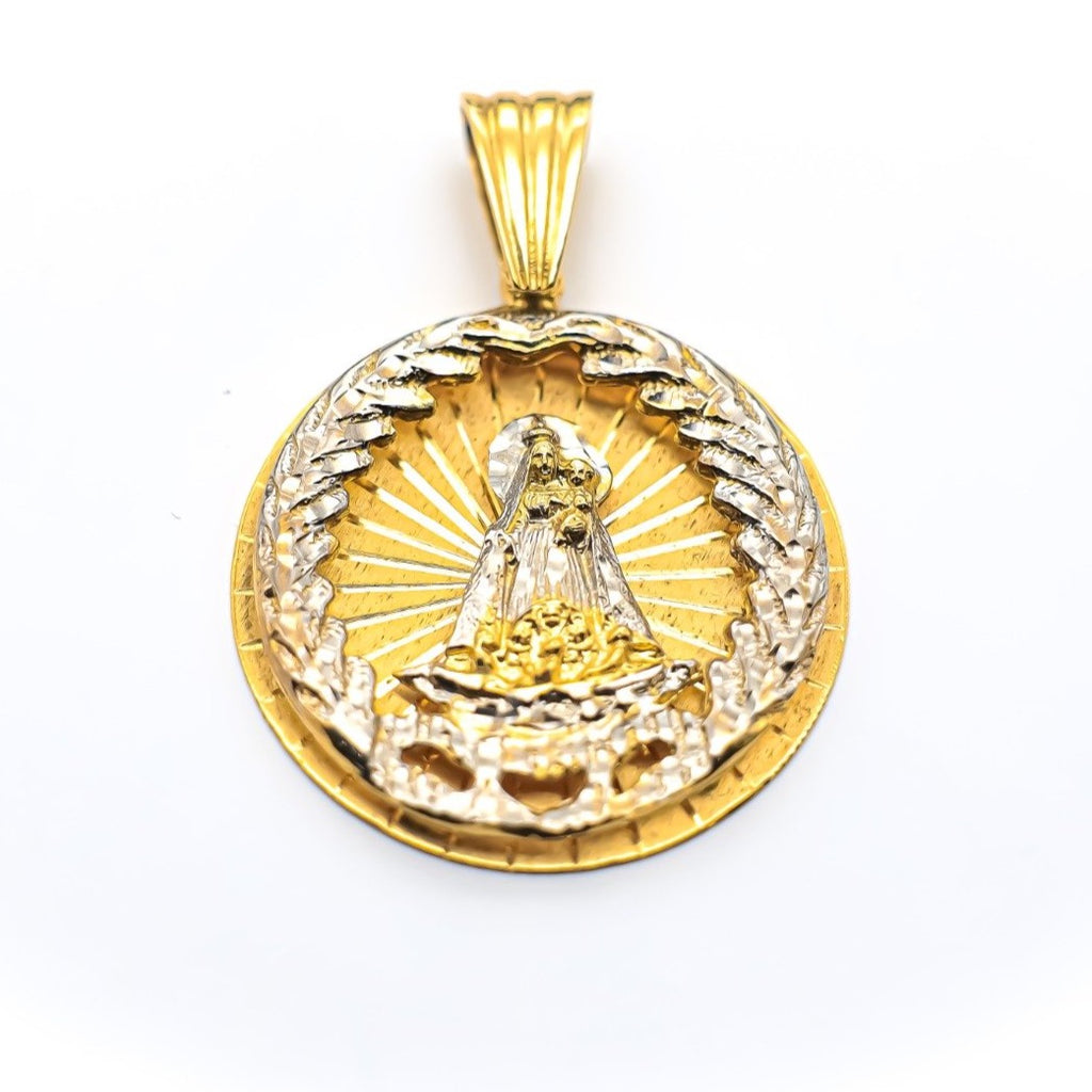 14K Gold Men Virgen De La Caridad Pendant - Ashely Jewelry 2